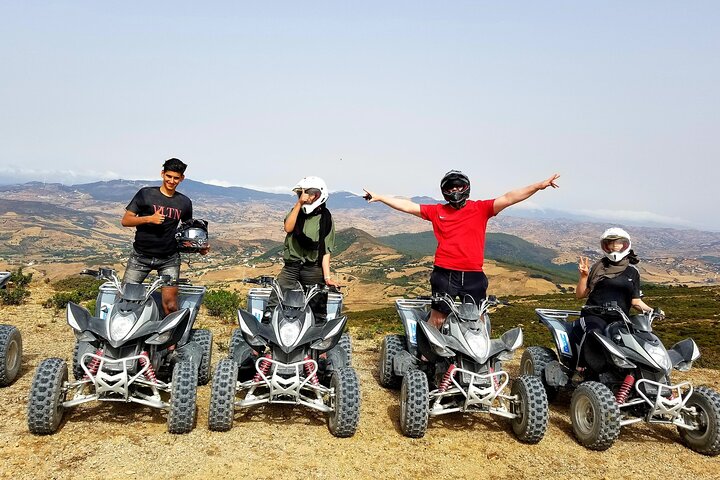 Group quad adventure with mountain views