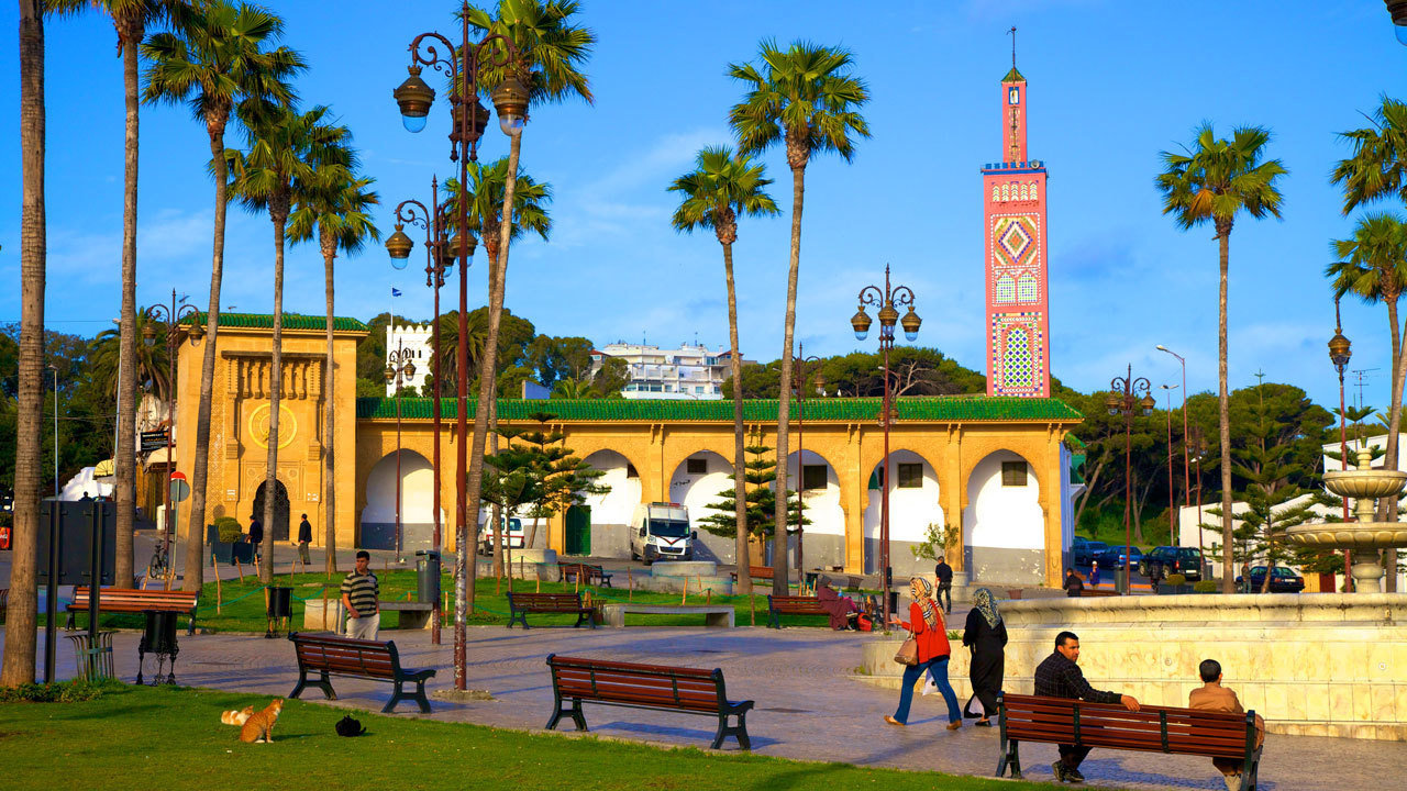 Tangier cityscape with historic architecture